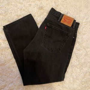 Levi 505 Black Straight Cut Jeans